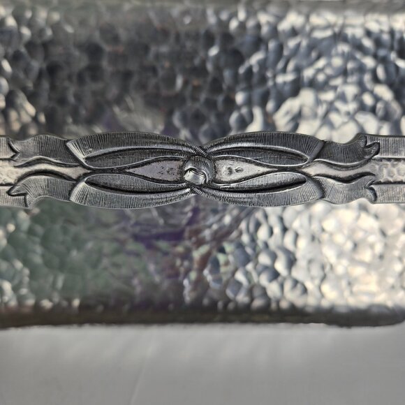 Vintage 1950s Rodney Kent Handles Hammered Aluminum Tray Retro Chic - Picture 4 of 10